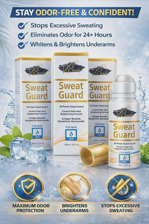 VBeauty Sweat Guard for Men, 3X Power Formula with Collagen Booster, Odour Control and Brightening